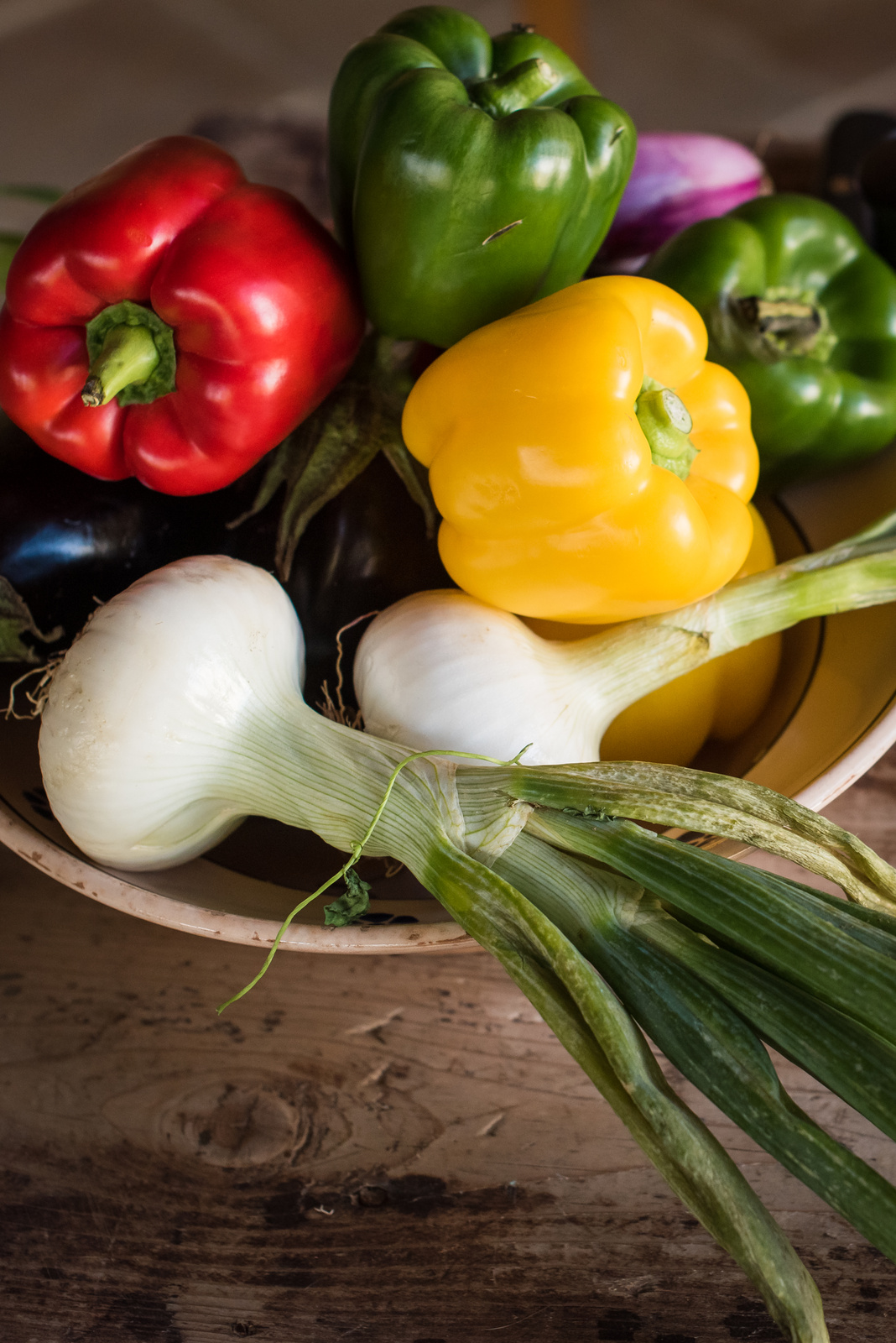 Bowl of Vegetables Flatlay